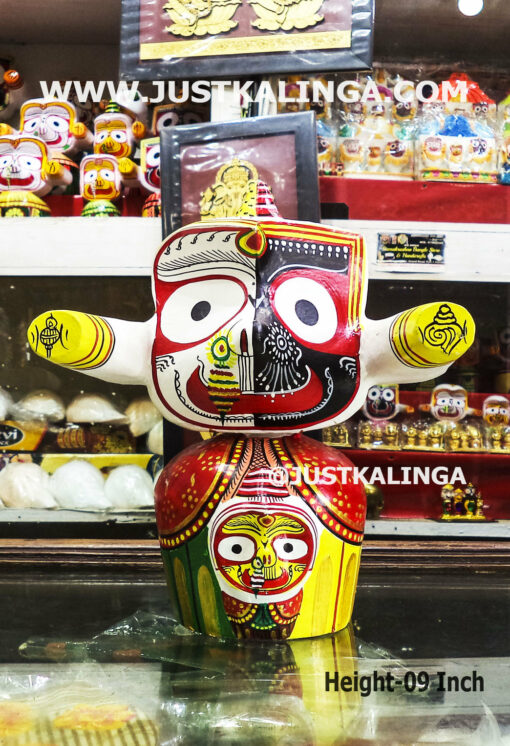 Lord Jagannath Kundalini Instant Spiritual Tool Pure Neem Woden Murti Height 09 inch | Justkalinga.com.