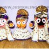 PREMIUM DRESS (PEARL WHITE WITH GOLDEN WELBET CLOTH)  FOR SHRI CHATURTHA MAHAPRABHU FULL SET | Justkalinga.com.