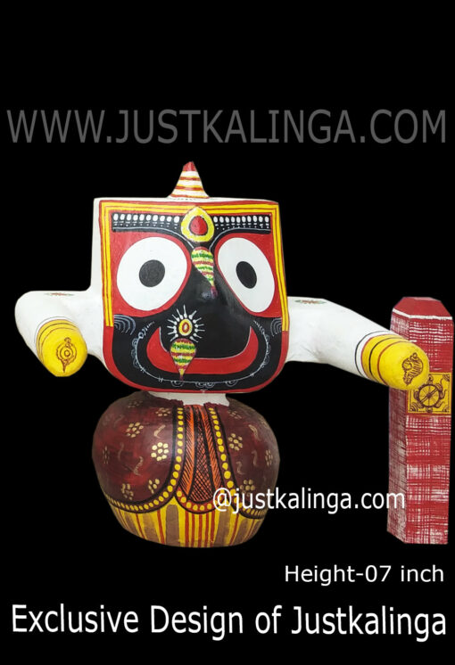 Laxmi Rupam-Shri Jagannath Mahaprabhu " Neem Wooden Murti"  06 INCH ( 15cm ) | Justkalinga.com.