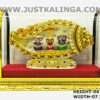 Shri Jagannath Mahaprabhu with sankha Glass framed Set Height-06 inch | Justkalinga.com.