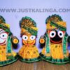 PREMIUM DRESS (YELLOW WITH GREEN WELBET CLOTH)  FOR SHRI CHATURTHA MAHAPRABHU FULL SET | Justkalinga.com.