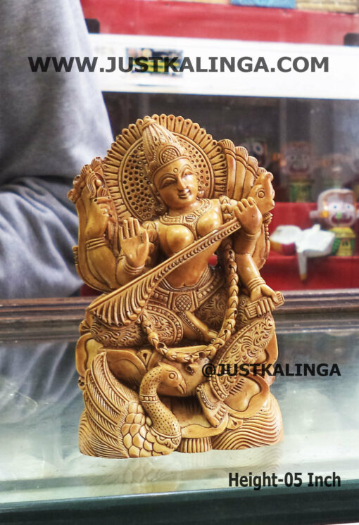 MAA SARSAWATI MARBLE MURTY HEIGHT-05 INCH | Justkalinga.com.