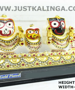 Shri Jagannath Mahaprabhu with ratna singhashan (Glass framed) Set Height-4.5 inch | Justkalinga.com.