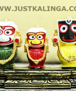 LAXMI RUPAM OF SHRI JAGANNATH MAHAPRABHU WITH RATNA SNGHASHAN PINK STONE (HEIGHT-03 INCH) | Justkalinga.com.