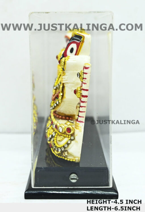 Shri Jagannath Mahaprabhu with ratna singhashan (Glass framed) Set Height-4.5 inch | Justkalinga.com.