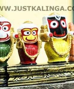 LAXMI RUPAM OF SHRI JAGANNATH MAHAPRABHU WITH RATNA SNGHASHAN PINK STONE (HEIGHT-03 INCH) | Justkalinga.com.