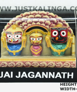 Shri Jagannath Mahaprabhu with ratna singhashan (Glass framed) Set Height-05 inch | Justkalinga.com.