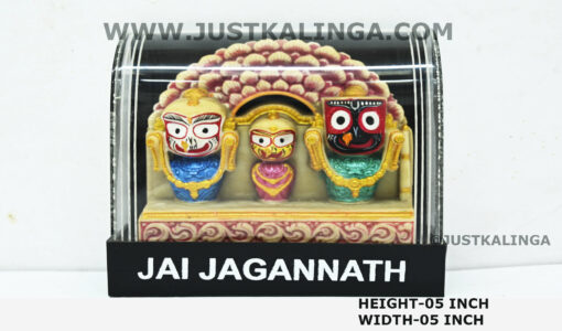 Shri Jagannath Mahaprabhu with ratna singhashan (Glass framed) Set Height-05 inch | Justkalinga.com.