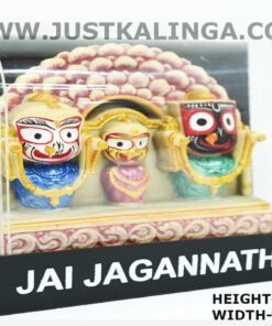 Shri Jagannath Mahaprabhu with ratna singhashan (Glass framed) Set Height-05 inch | Justkalinga.com.