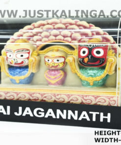 Shri Jagannath Mahaprabhu with ratna singhashan (Glass framed) Set Height-05 inch | Justkalinga.com.