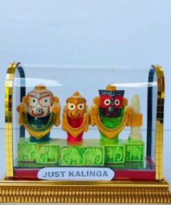 Lord Jagannath Mahaprabhu GlAass framed Set 14 cm length | Justkalinga.com.