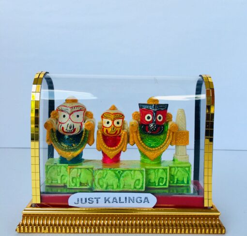 Lord Jagannath Mahaprabhu GlAass framed Set 14 cm length | Justkalinga.com.