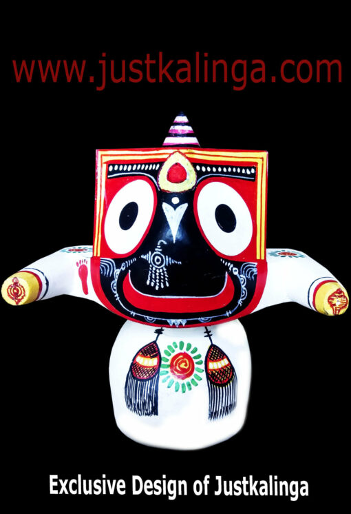 Lord Shri Jagannath Mahaprabhu Pratitopaban (WHITE) "Pure Neem Wooden Deity"12 cm That can instantly make your ambiance like temple . | Justkalinga.com.