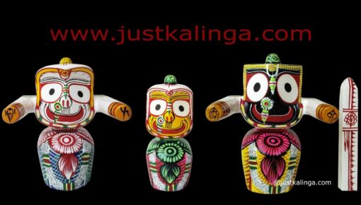 Lord Jagannath Mahaprabhu " Neem Wooden Murti"  08 INCH ( 20cm ) | Justkalinga.com.