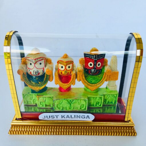 Best Car Dashboard idols: Jagannath Mahaprabhu Glass framed Set 14 cm | Justkalinga.com.