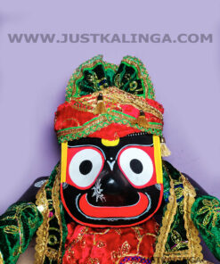 PREMIUM DRESS FOR PATITOPABAN MAHAPRABHU (RED & GREEN WELBET CLOTH) | Justkalinga.com.