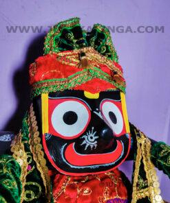 PREMIUM DRESS FOR PATITOPABAN MAHAPRABHU (RED & GREEN WELBET CLOTH) | Justkalinga.com.