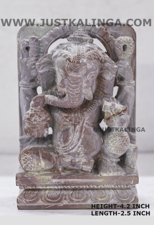 SHRI GANESH (PINKSTONE) MARBLE HEIGHT-4.2 INCH | Justkalinga.com.