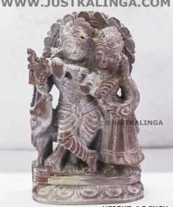 SHRI KRISHNA & RADHA (PINKSTONE) MARBLE HEIGHT-4.2 INCH | Justkalinga.com.