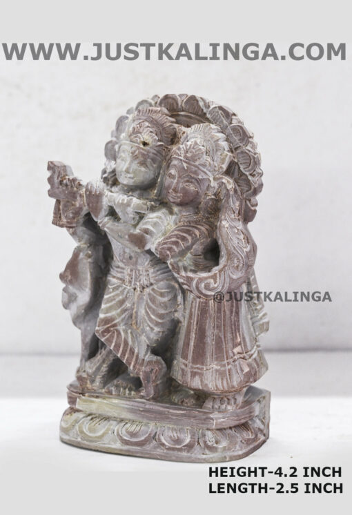 SHRI KRISHNA & RADHA (PINKSTONE) MARBLE HEIGHT-4.2 INCH | Justkalinga.com.