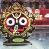 SHRI JAGANNATH MAHAPRABHU PHOTO STAND WITH GOLDEN NILACHAKARA | Justkalinga.com.