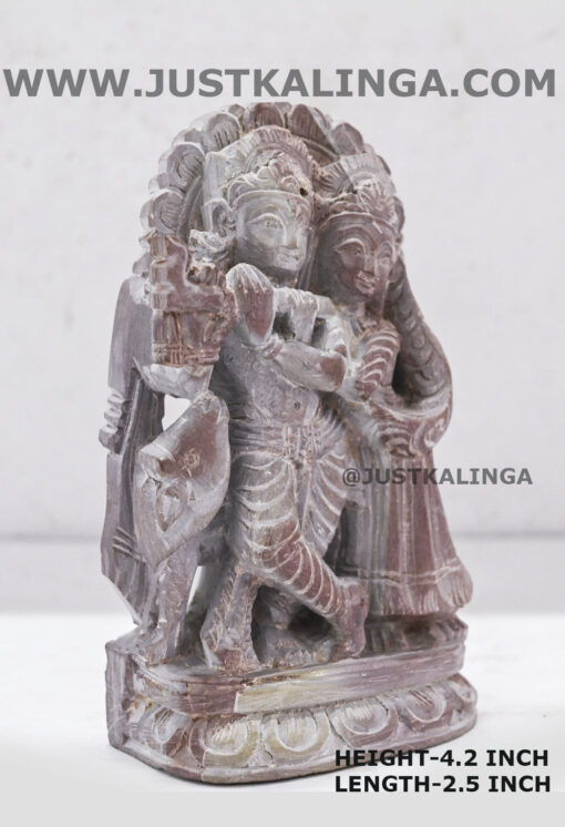 SHRI KRISHNA & RADHA (PINKSTONE) MARBLE HEIGHT-4.2 INCH | Justkalinga.com.