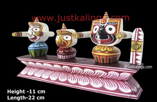 LORD JAGANNATH MAHAPRABHU PURE " NEEM WOODEN MURTI "  11cm | Justkalinga.com.