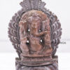 SHRI GANESH MAHAPRABHU WITH SINGHASHAN (PINKSTONE) MARBLE HEIGHT-03 INCH | Justkalinga.com.