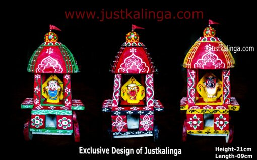 HANDMADE WOODEN DIVINE RATHA. (Nandighosa,Dwarpadalana,Taladhwaja) | Justkalinga.com.