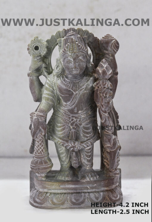 SHRI NARAYAN MAHAPRABHU (PINKSTONE) MARBLE HEIGHT-4.2 INCH | Justkalinga.com.