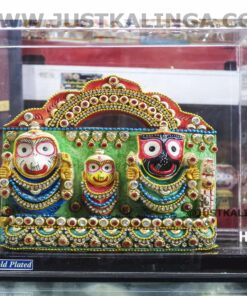 Lord Jagannath,Lord Balabhadra , Devi Subhadra &  Sudarsan Glass Framed stoneMurti | Justkalinga.com.