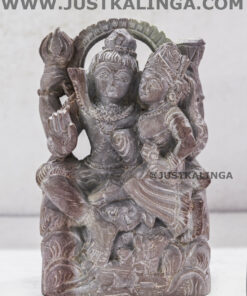 SHRI MAHADEVA & PARBATI (PINKSTONE) MARBLE HEIGHT-4.2 INCH | Justkalinga.com.