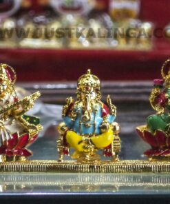 MAA LAXMI,SARSWATI ,& SHRI GANESH STONE METAL MURTY | Justkalinga.com.