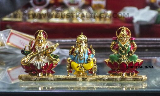 MAA LAXMI,SARSWATI ,& SHRI GANESH STONE METAL MURTY | Justkalinga.com.