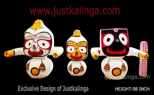 MOHON RUPAN- SHRI JAGANNATH MAHAPRABHU "Neem Wooden Murti" 08 INCH ( 20cm ) | Justkalinga.com.