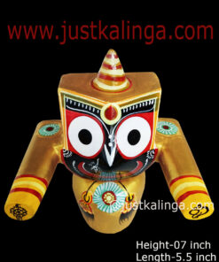 LORD JAGANNATAH MAHA LAXMI VARNAM MAHAPRABHU (GOLDEN) 07 INCH | Justkalinga.com.