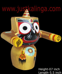 LORD JAGANNATAH MAHA LAXMI VARNAM MAHAPRABHU (GOLDEN) 07 INCH | Justkalinga.com.