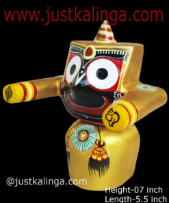 LORD JAGANNATAH MAHA LAXMI VARNAM MAHAPRABHU (GOLDEN) 07 INCH | Justkalinga.com.