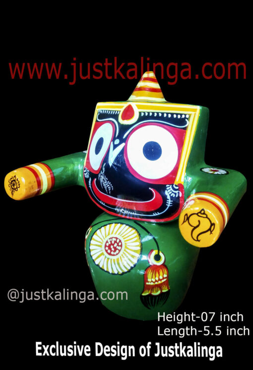 LORD JAGANNATAH PAKRUTI PURUSA MAHAPRABHU (GREEN) 07 INCH | Justkalinga.com.