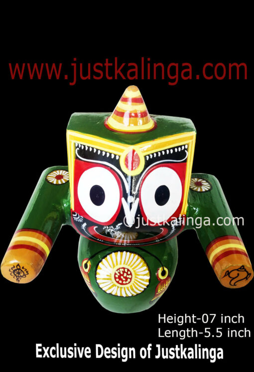 LORD JAGANNATAH PAKRUTI PURUSA MAHAPRABHU (GREEN) 07 INCH | Justkalinga.com.