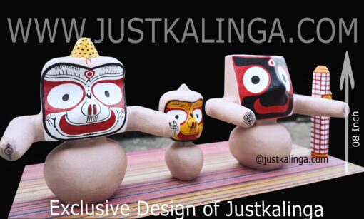 PURANO PURUSA-Shri Jagannath Mahaprabhu "Neem Wooden Murti" 08 inch  ( 20cm ) | Justkalinga.com.