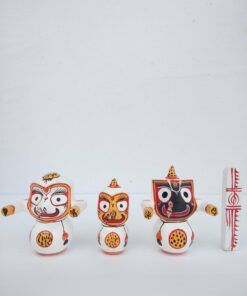 Lord Jagannath Mahaprabhu,Devi Subhadrea, Anant Balabhadra  Pure Neem Woden  Murti Set Height 7.5 CM | Justkalinga.com.