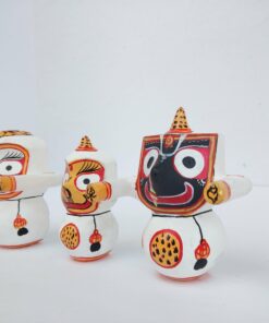 Lord Jagannath Mahaprabhu,Devi Subhadrea, Anant Balabhadra  Pure Neem Woden  Murti Set Height 7.5 CM | Justkalinga.com.