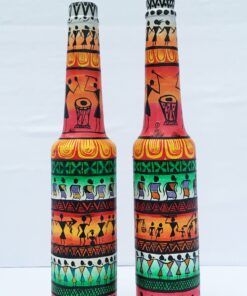 ANCIENT TRIBAL ART INSPIRING LIFE IN BOTTLES   (5000 years old ART CULTURE) -SET OF 2 NO'S | Justkalinga.com.