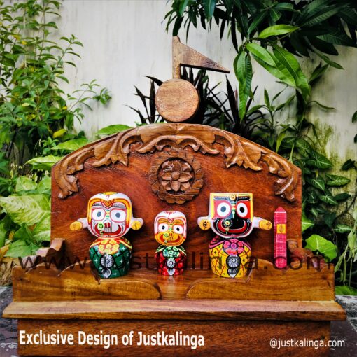 Lord Jagannath Mahaprabhu ''Pure Neem Wooden Idols'' With  Ratan Singhasano Murti Sets Hight 38cm | Justkalinga.com.