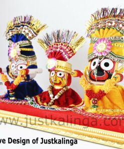 Lord Jagannath Mahaprabhu  Glass Framed " Neem Wooden Murti" SETS  25 cm | Justkalinga.com.