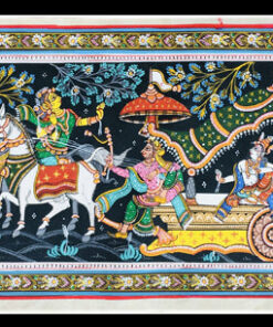 SILKY TASAR PAINTING(MATHURA VIJYA) | Justkalinga.com.