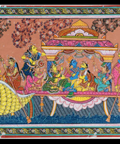 LORD KRISHNA NABAKELLI (PATTACHITRA:  HAND MADE  CLOTH PAINTING ) | Justkalinga.com.