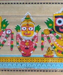 The Ancient Vedic Art of Transcending knowledge "Tala-Pata-Chitra" of lord Jagannath Mahaprabhu.  Size: 28cm*19cm | Justkalinga.com.