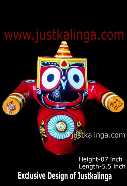 LORD JAGANNATAH UGRAM RUPAM MAHAPRABHU (RED) 07 INCH | Justkalinga.com.